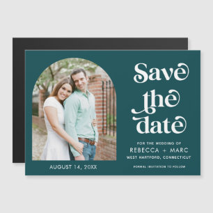 Modern Arch Photo Emerald Wedding Save the Date