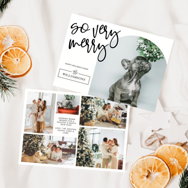 Modern Arch Photo Family Christmas Holiday Card (Cute Modern Family Photo Card)