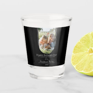 Modern Arch Photo Father's Day Black Shot Glass