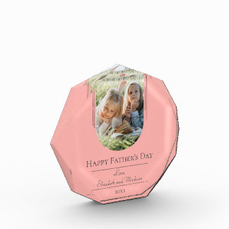 Modern Arch Photo Father's Day | Coral Block