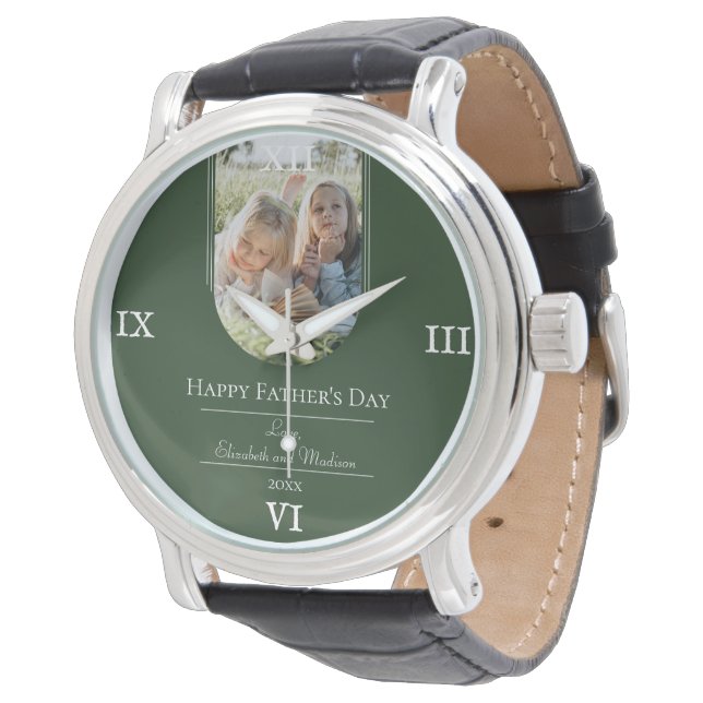 Modern Arch Photo Father's Day | Emerald Green Watch (Angled)