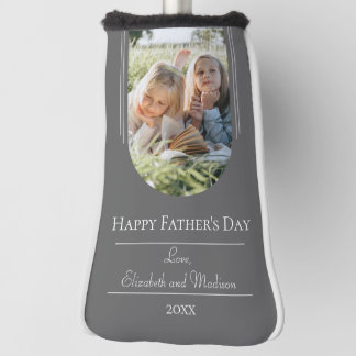 Modern Arch Photo Father's Day | Grey Golf Head Cover