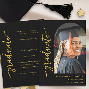 Modern Arch Photo Graduation Announcement