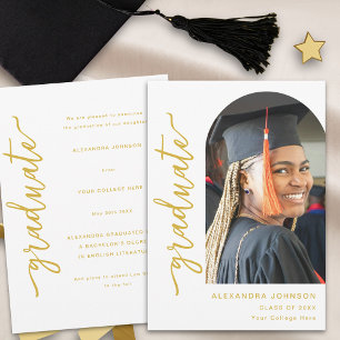 Modern Arch Photo Graduation Announcement