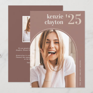 Modern Arch Photo Graduation Announcement