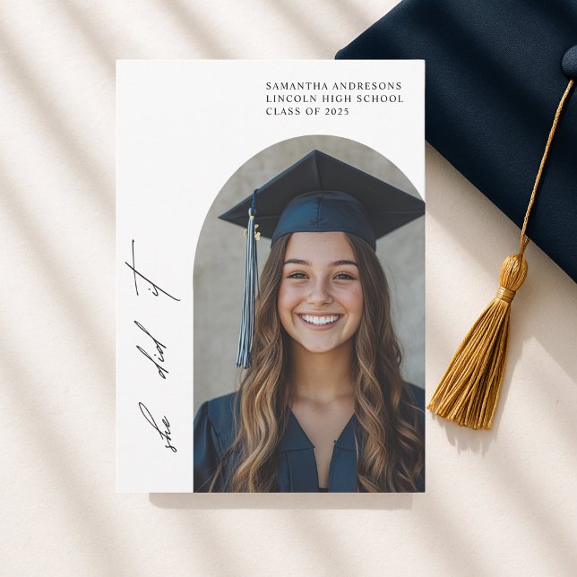 Modern Arch Photo Graduation | Class of 2025 Invitation (Creator Uploaded)