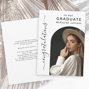 Modern Arch Photo High School Graduation Announcement