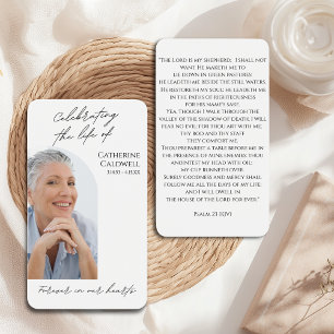 Modern Arch Photo Memorial Prayer Card