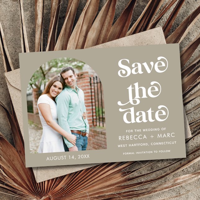 Modern Arch Photo Wedding Save the Date (Modern Arch Photo Wedding Save the Date)