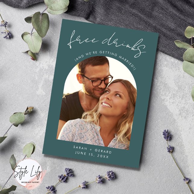 Modern Arch Photo Wedding Save The Date (Creator Uploaded)