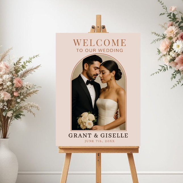 Modern Arch Photo Wedding Welcome Sign  (Creator Uploaded)