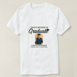 Modern Arch Proud Mother Custom Photo Graduation T-Shirt