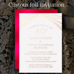 Modern Arch Ruby 40th Wedding Anniversary Party