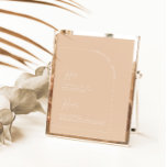 Modern Arch Tan Calligraphy Signature Drinks Menu<br><div class="desc">Designed to coordinate with for the «Arches Minimalist» Wedding Invitation Collection. To change details,  click «Details». To move the text or change the size,  font,  or colour,  click «Edit using Design Tool». View the collection link on this page to see all of the matching items in this beautiful design.</div>