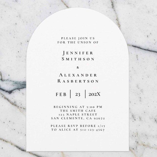 Modern Arch Wedding Invitation (Creator Uploaded)