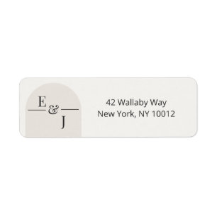 Modern Arch Wedding Return Address Labels
