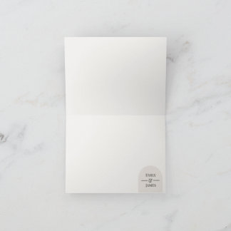 Modern Arch Wedding Thank You Card Template