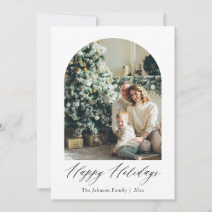 Modern Arch Year in Review Family Photo Christmas Holiday Card