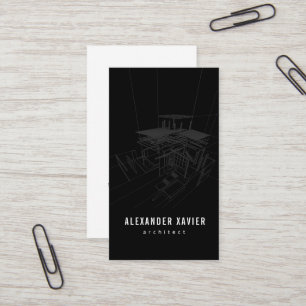 modern Architect black business card