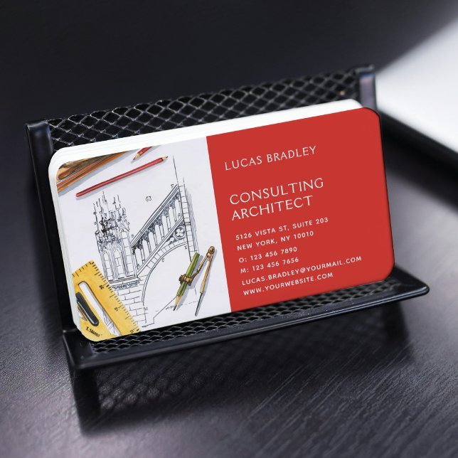 Modern Architect Engineer Construction Business Card (Creator Uploaded)