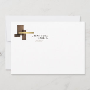 Modern Architect Logo Flat Notecard