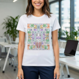 Modern Architectural Blueprint T-Shirt