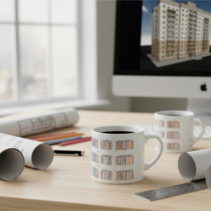 Modern Architectural Facade Design Mug