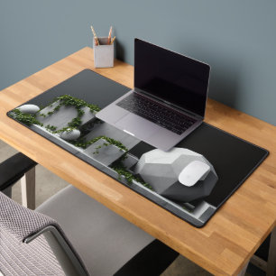 Modern Architectural Foliage Brutalist Desk Mat