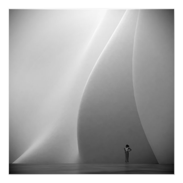 Modern architecture in black and white photo (Front)