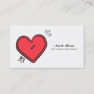 Modern Arrow & Heart Valentine's Love Chic Business Card