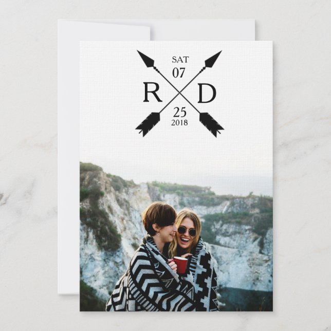 Modern Arrow | Save the Date | Photo Wedding (Front)
