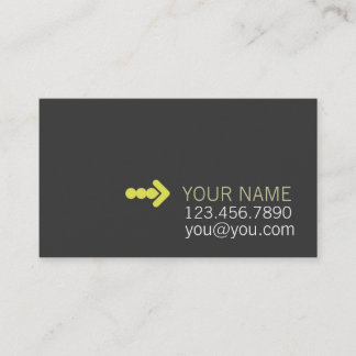 Modern Arrows Green Business Card