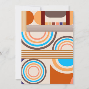 Modern Art Abstract Faux Bauhaus Pattern Holiday Card