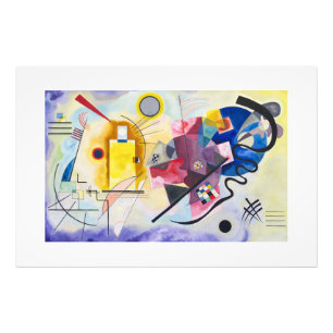 Modern Art Abstract Kandinsky Yellow Red Blue Photo Print