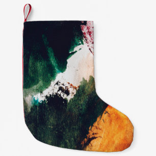 Modern art, abstract painting. Fine art abstract p Small Christmas Stocking