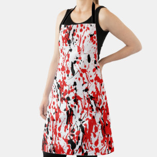 Modern Art Abstract Splash and Drip Apron