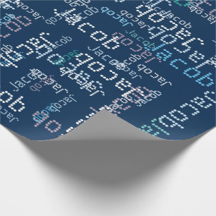 Modern Art Add Name Wrapping Paper