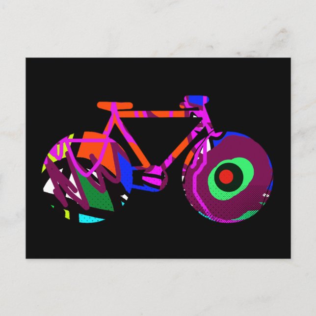modern art bicycle idea postcard (Front)