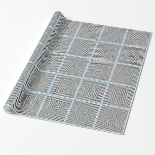 Modern Art Black, White Squares Wrapping Paper