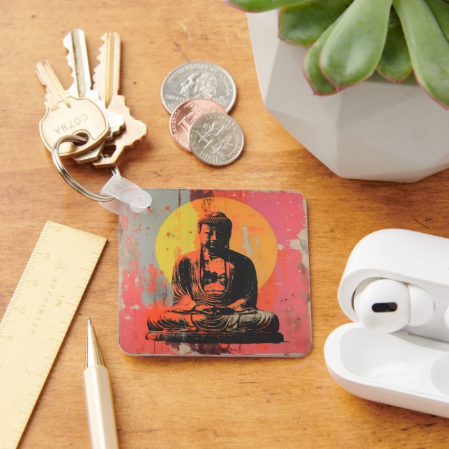 Modern Art Buddha Key Ring (Desk)