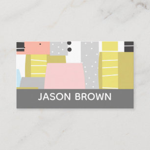modern art chic trendy geometric abstract business card