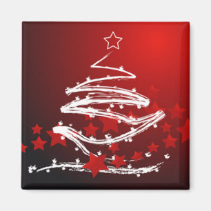Modern Art Christmas Tree Magnet