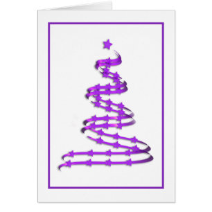 Modern Art ChristmasTree Non-Traditional Purple