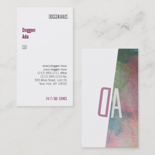 Modern art, clear, bold, impressive business card