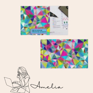Modern Art Colourful Abstract Background Business Card