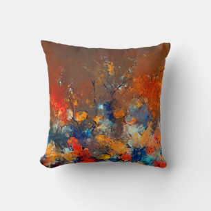 Modern art. Colourful contemporary artwork. Colour Cushion