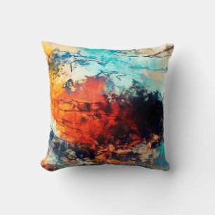 Modern art. Colourful contemporary artwork. Colour Cushion