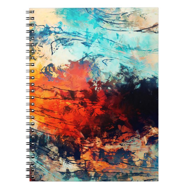 Modern art. Colourful contemporary artwork. Colour Notebook (Front)