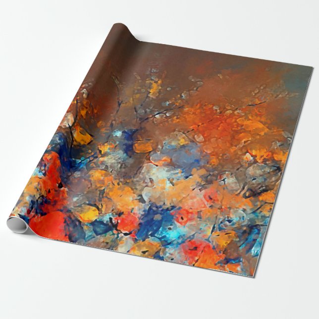 Modern art. Colourful contemporary artwork. Colour Wrapping Paper (Unrolled)