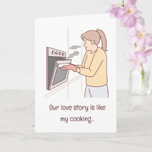 Modern Art Couple Love Heartwarming Valentines Day Card